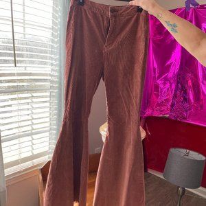 Free People Flare leg pink cords